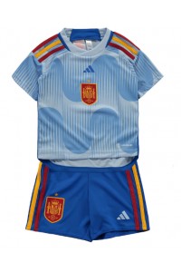 Spania Babyklær Borte Fotballdrakt til barn VM 2022 Korte ermer (+ Korte bukser)